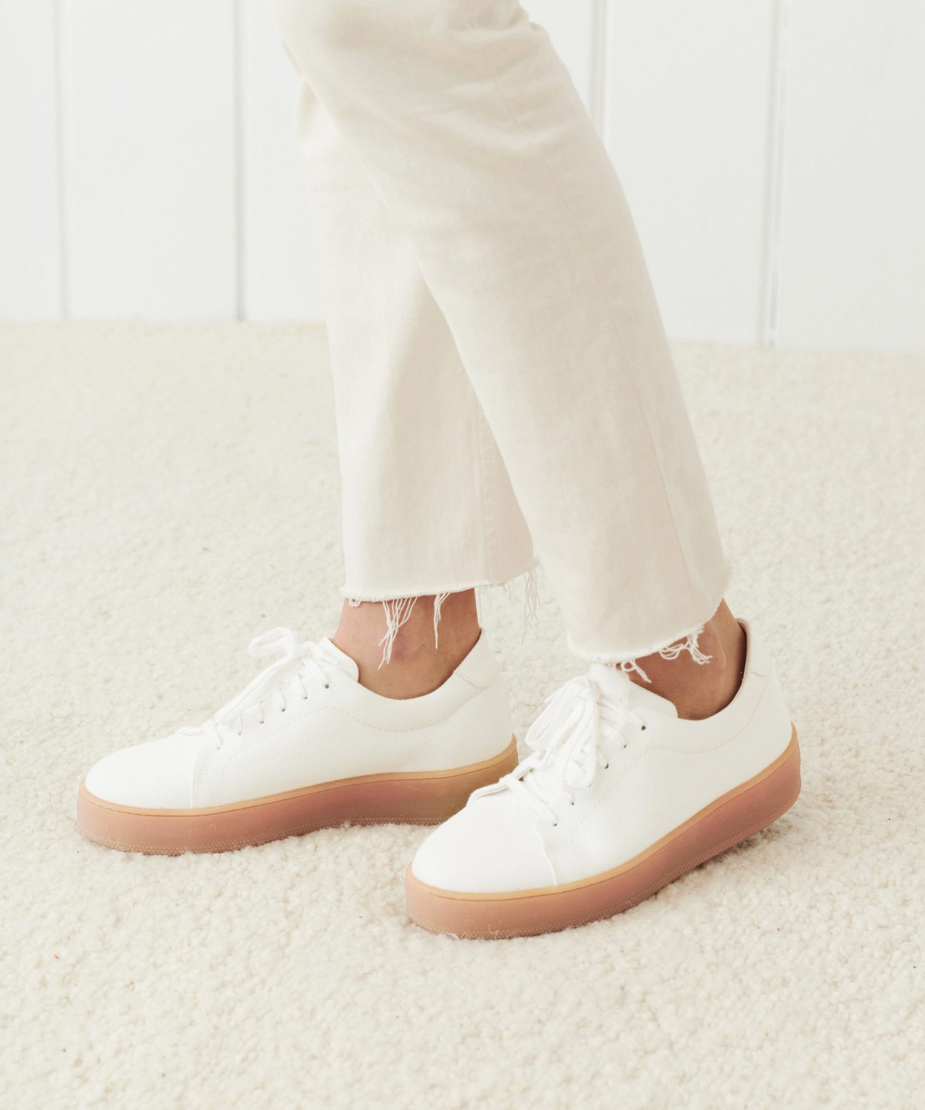 Canvas Skater Sneaker - Cream | Jenni Kayne