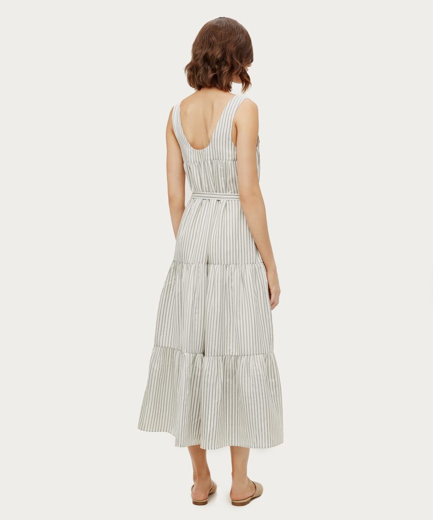 Striped Pintucked Sundress
