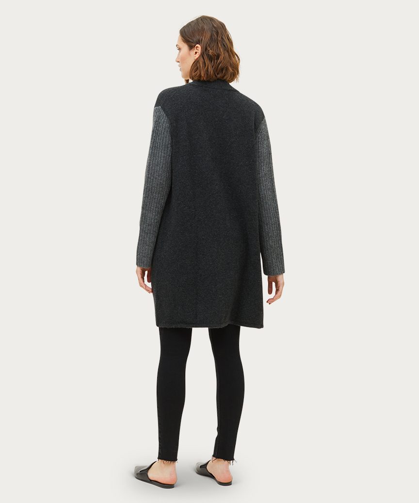 Colorblock Sweater Coat