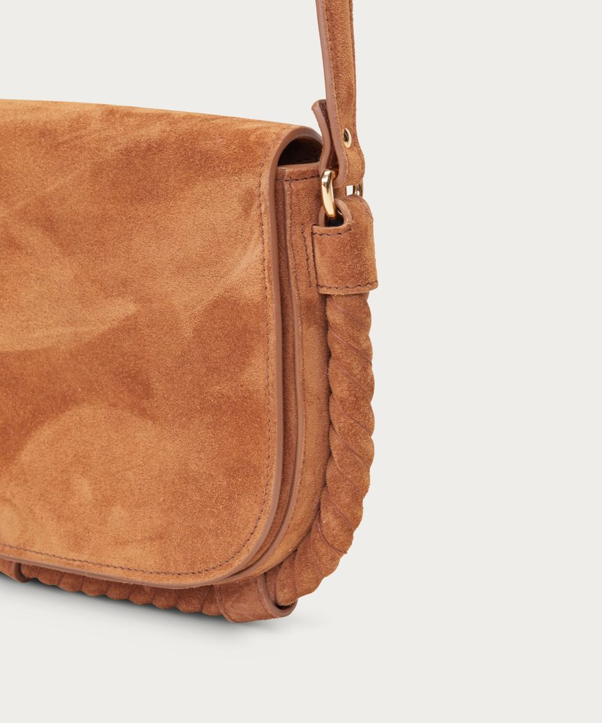 Small Suede Saddle Bag