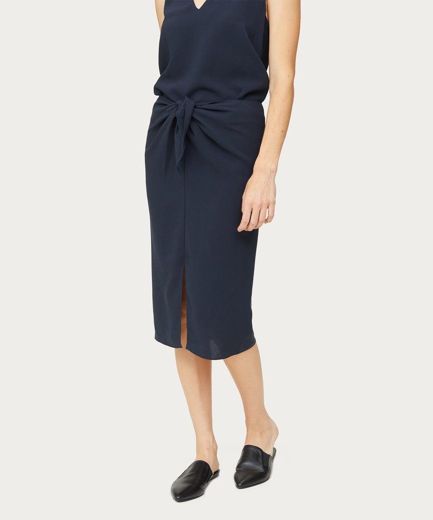 Crepe Tie Skirt