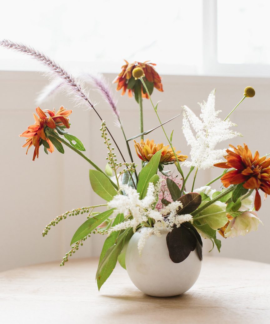 Round Ceramic Bud Vase