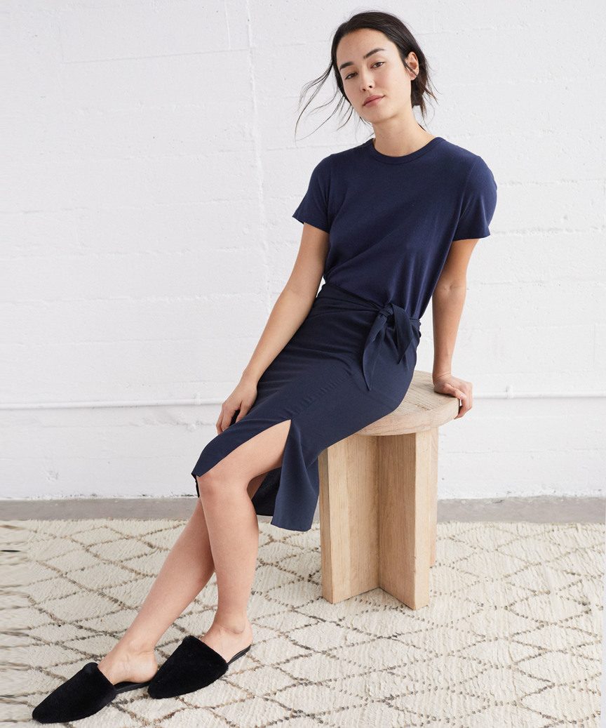 Crepe Tie Skirt