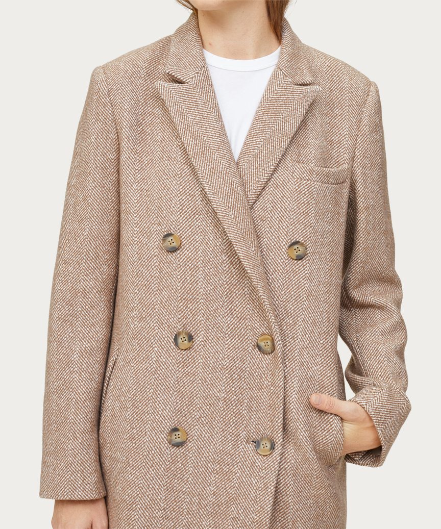 Wool Herringbone Coat