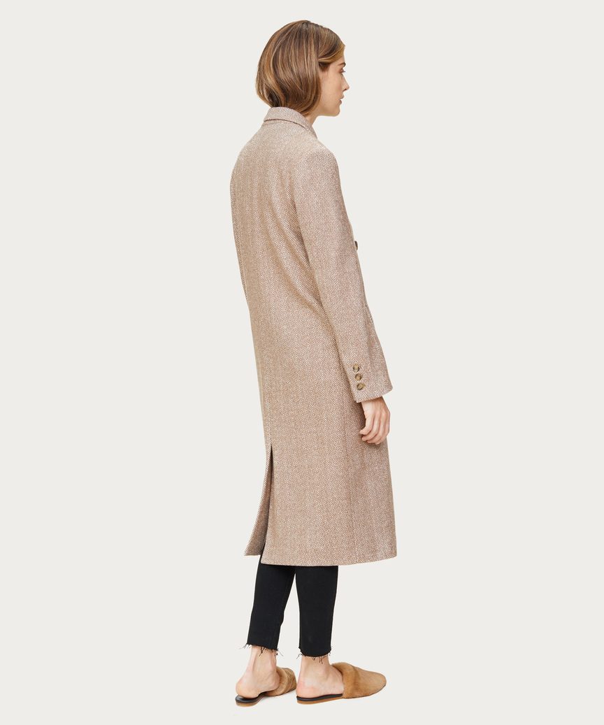 Wool Herringbone Coat