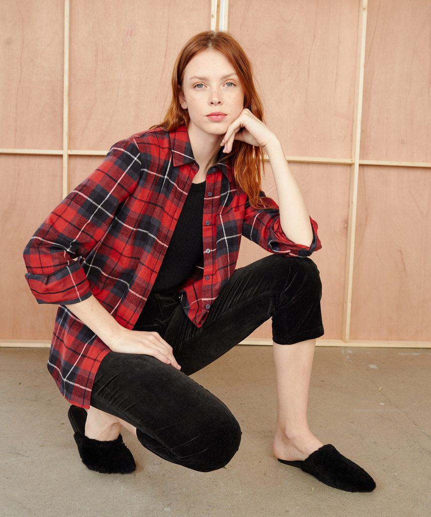 Plaid Classic Button-Up