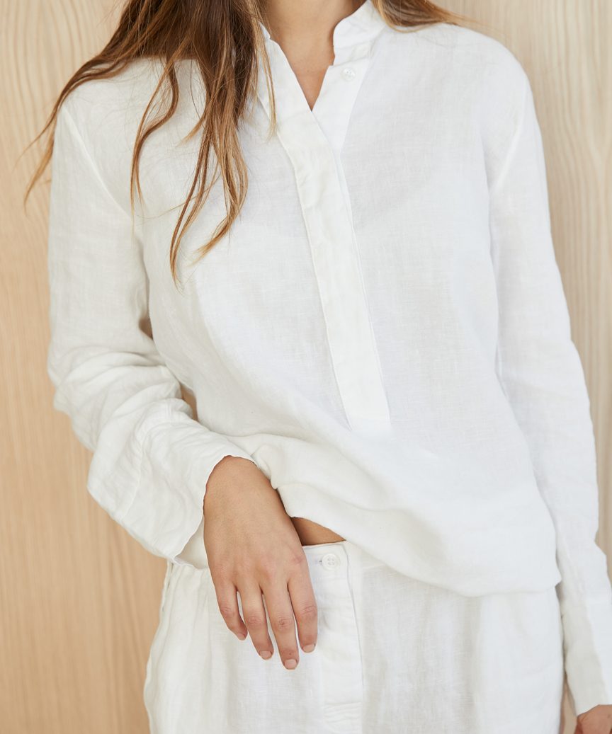 Linen Pajama Top