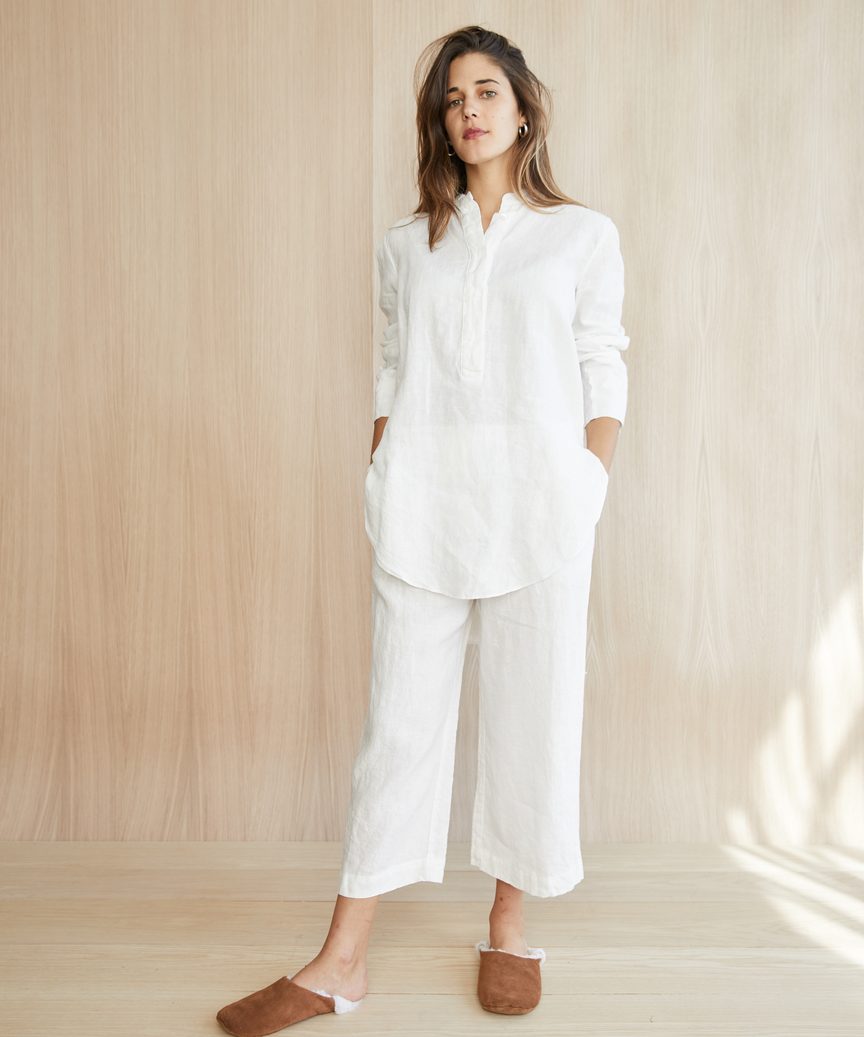 Linen Pajama Top