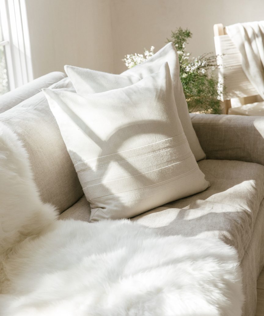 Alpaca Textured Stripe Pillow