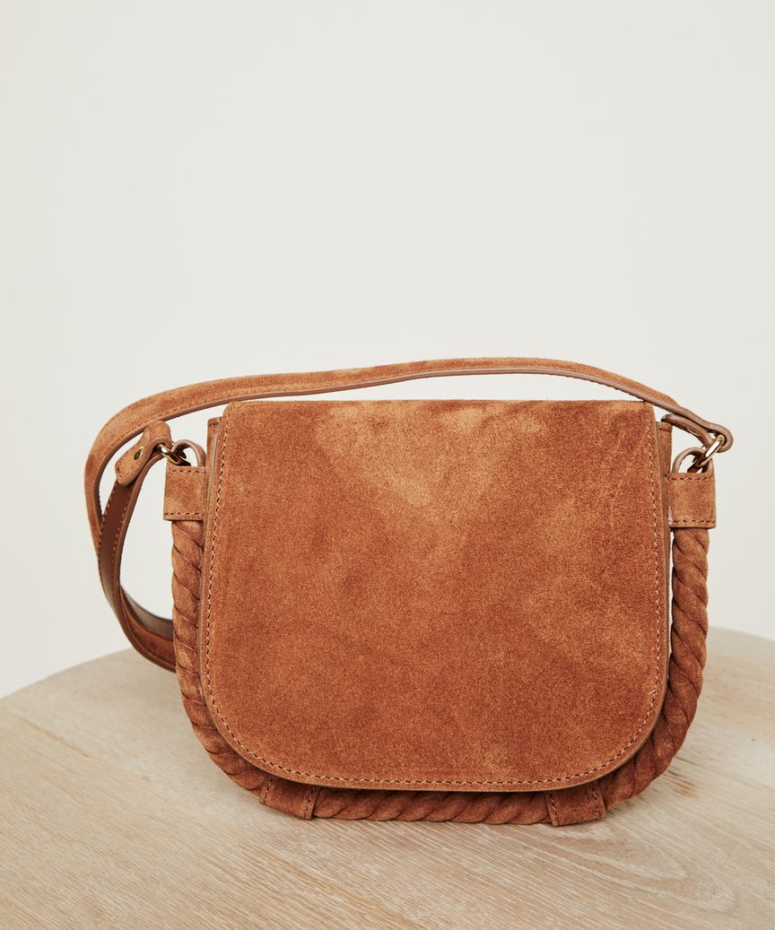 Small Suede Saddle Bag