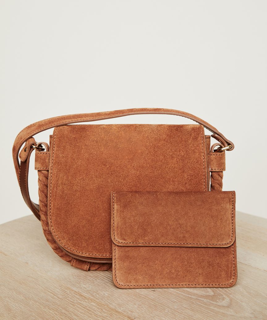 Small Suede Saddle Bag