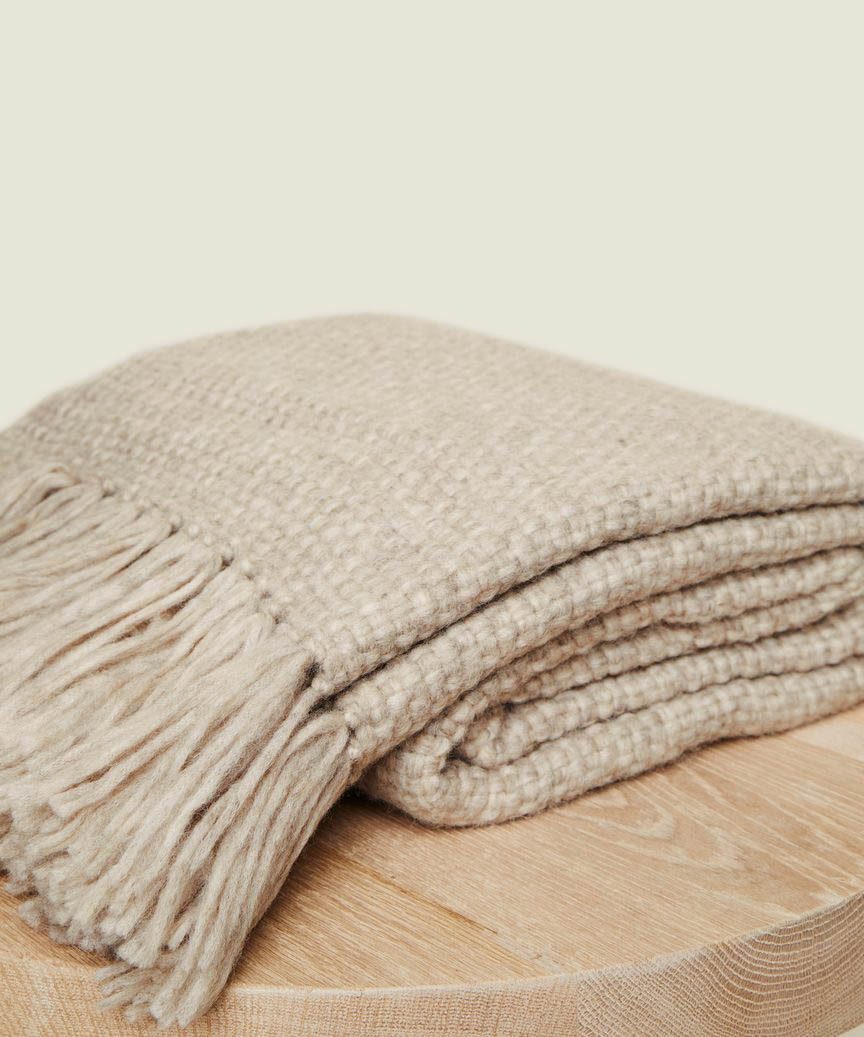 Alpaca Basketweave Throw