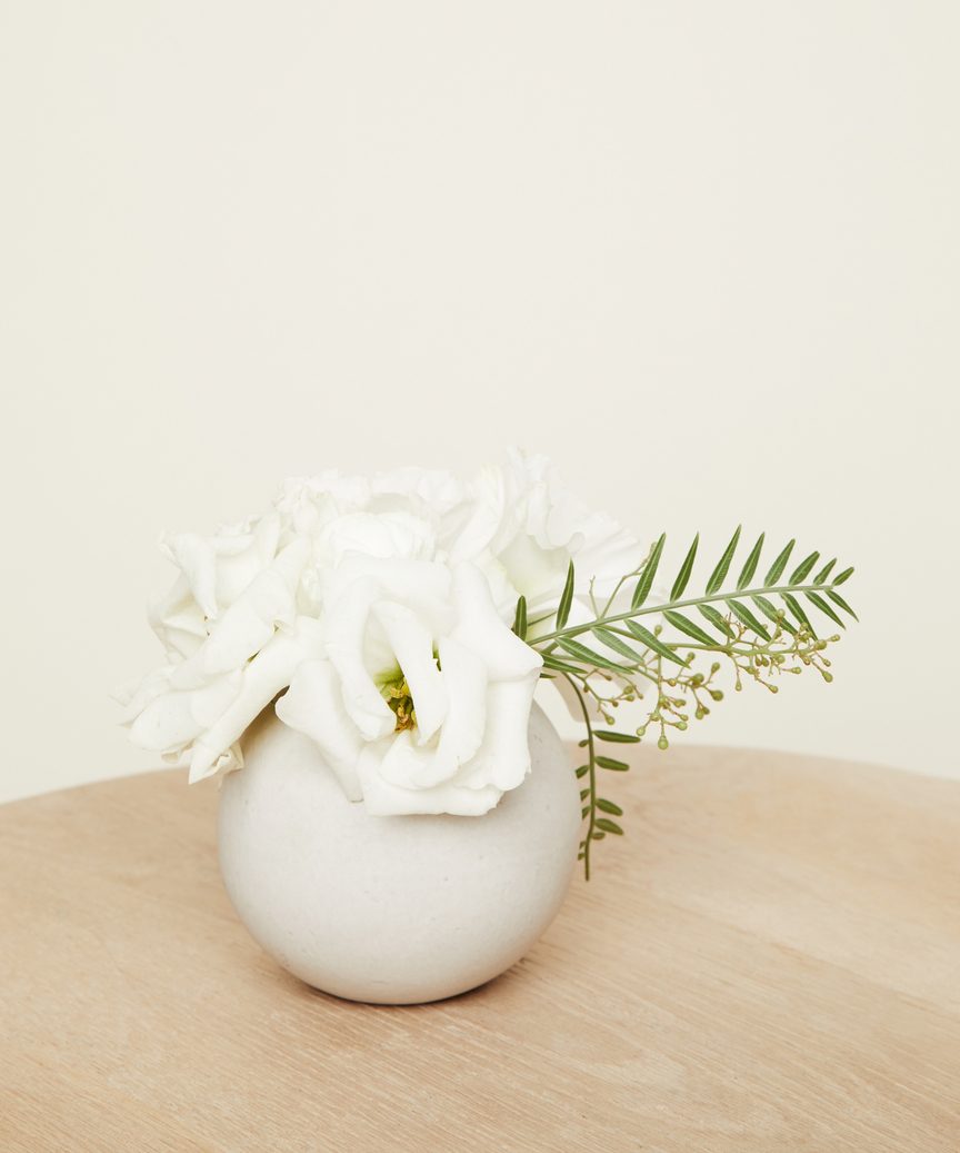 Round Ceramic Bud Vase