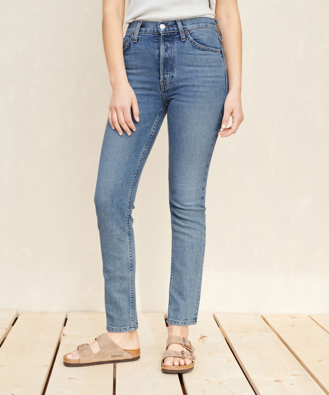 redone cropped jeans
