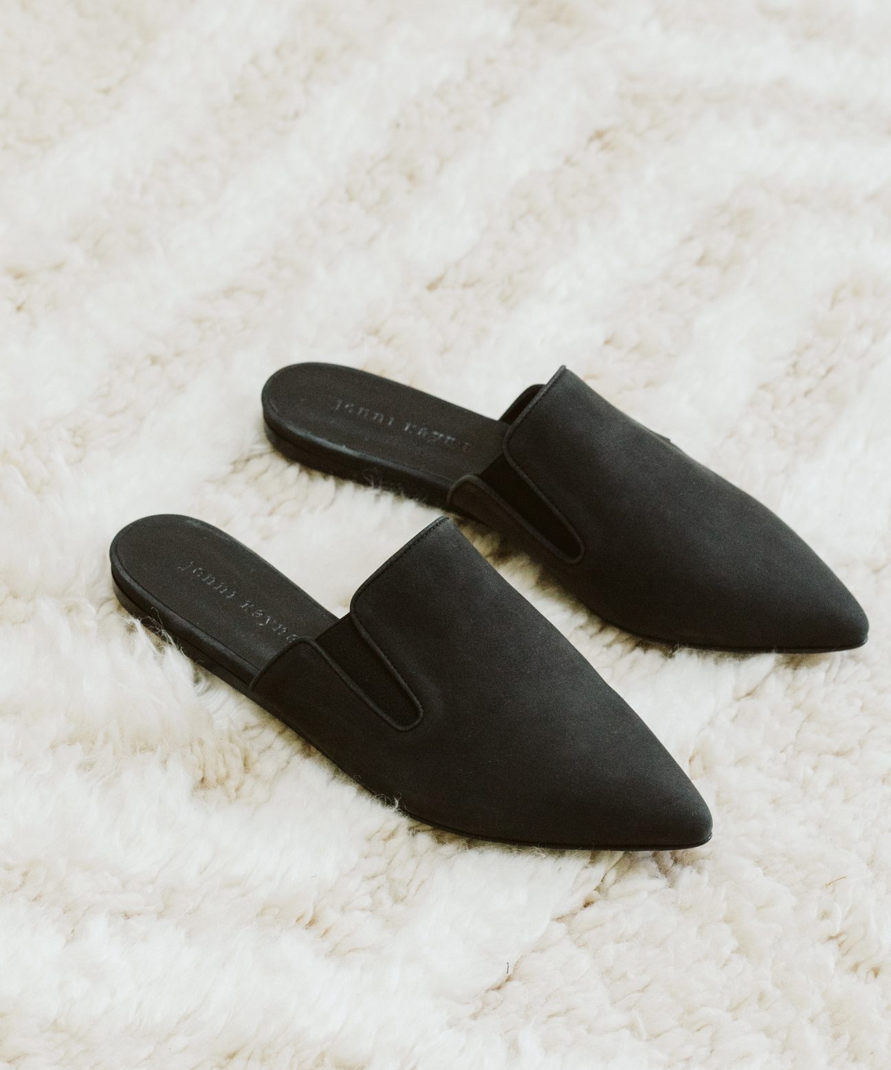 oiled leather mules