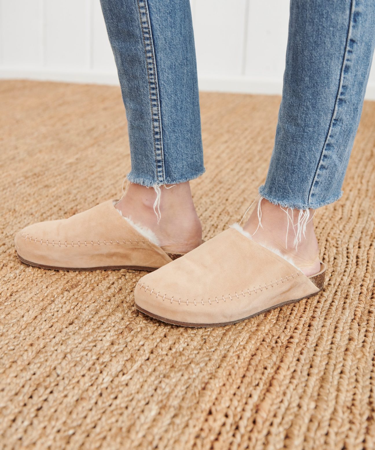 clogs with shearling