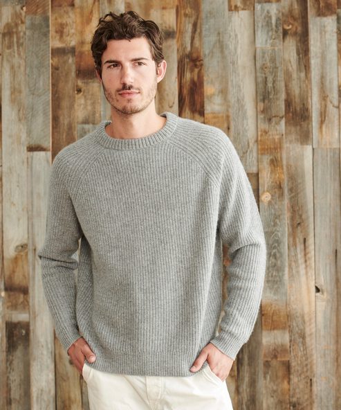 Men's Cashmere Fisherman Sweater - Navy | Jenni Kayne
