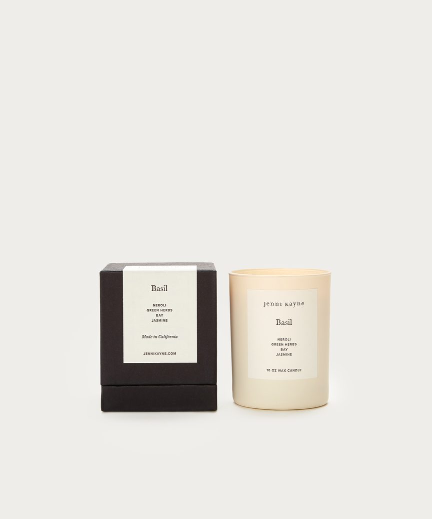 Basil Matte Glass Candle