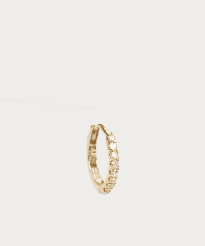 Huggies Large Diamond Hoop Earring