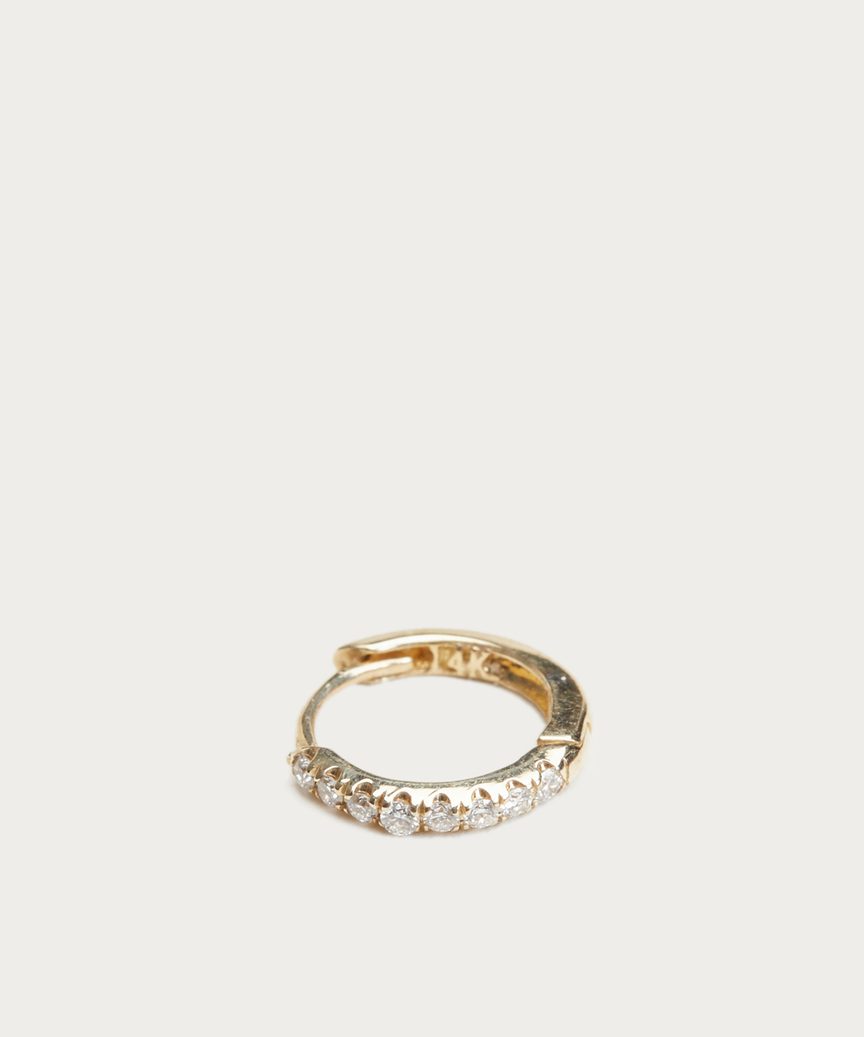 Huggies Large Diamond Hoop Earring